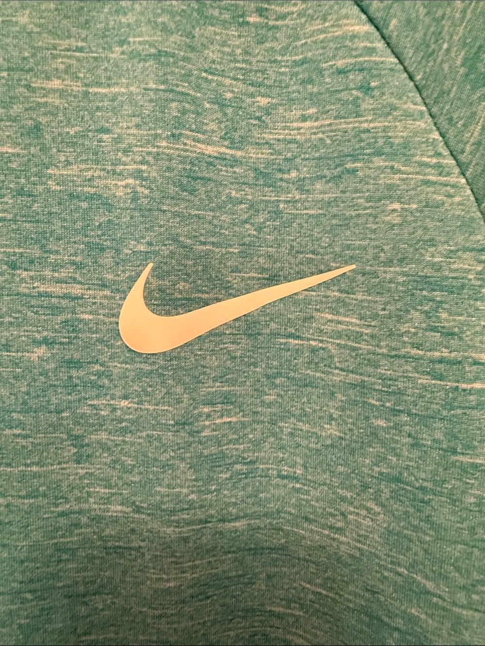 Nike swim Short Sleeve Dri-FIT Heather Teal Athletic Tee - Picture 4 of 6